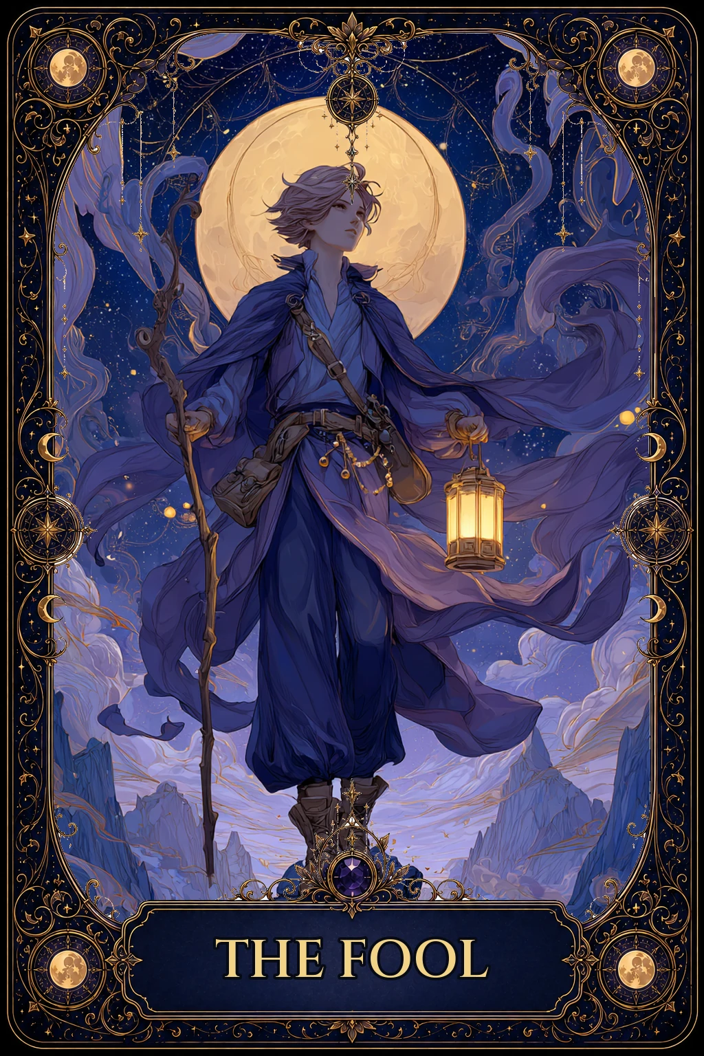 The Fool tarot card artwork