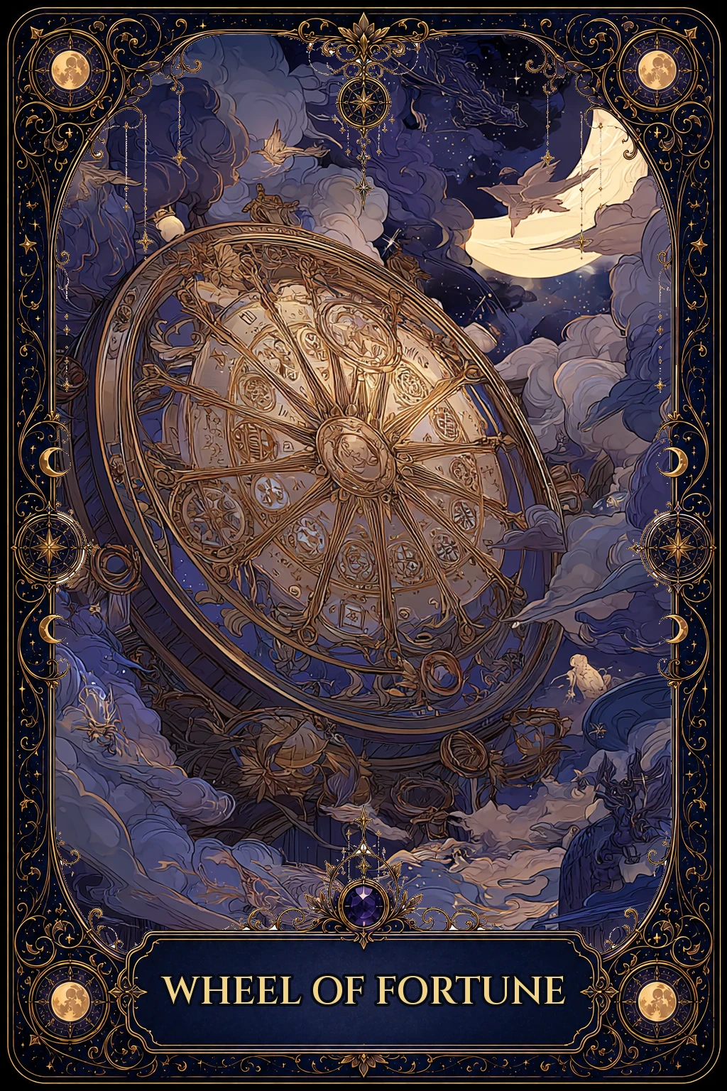 Wheel of Fortune tarot card artwork