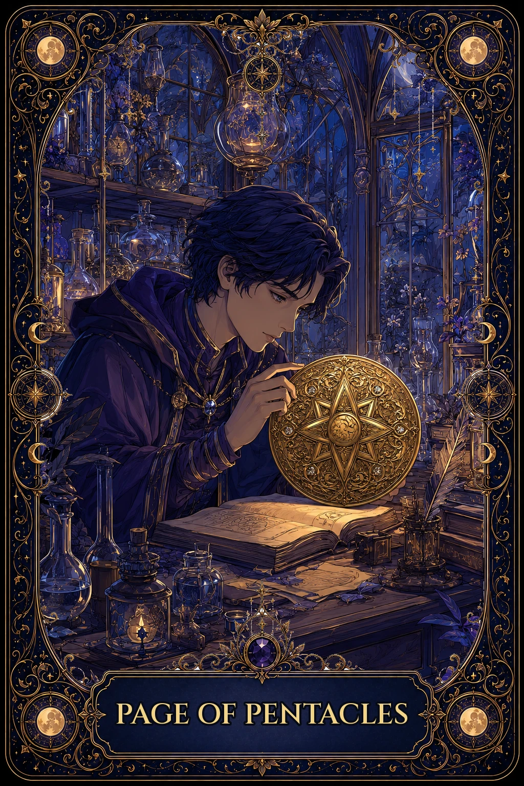 Page of Pentacles tarot card artwork