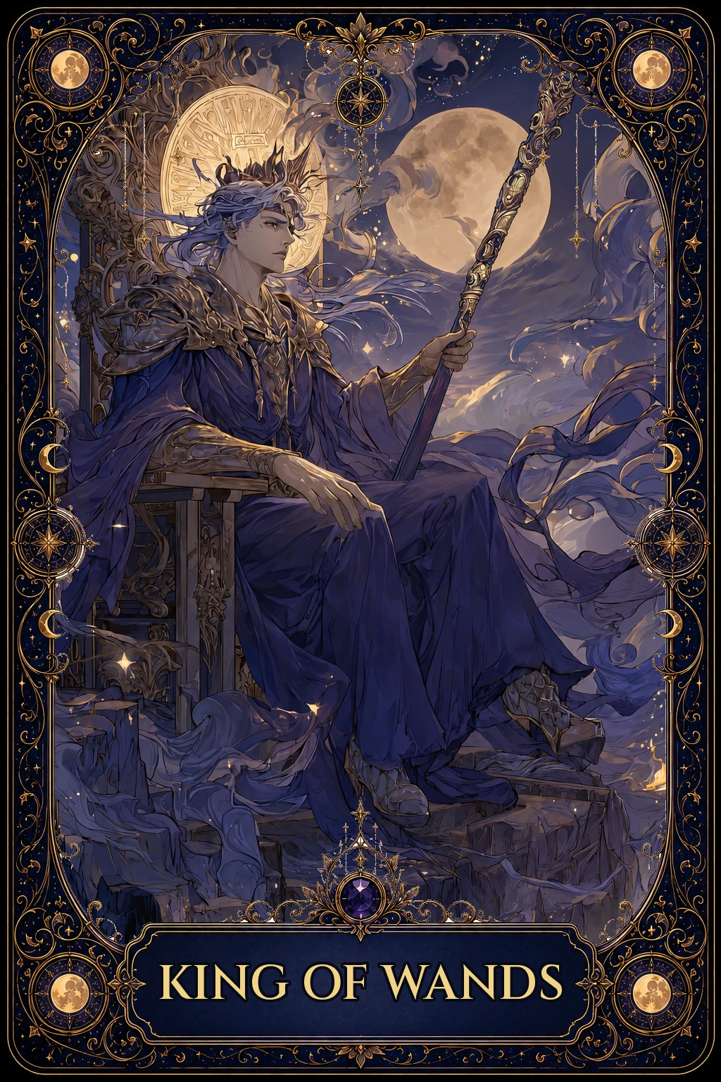 King of Wands tarot card artwork