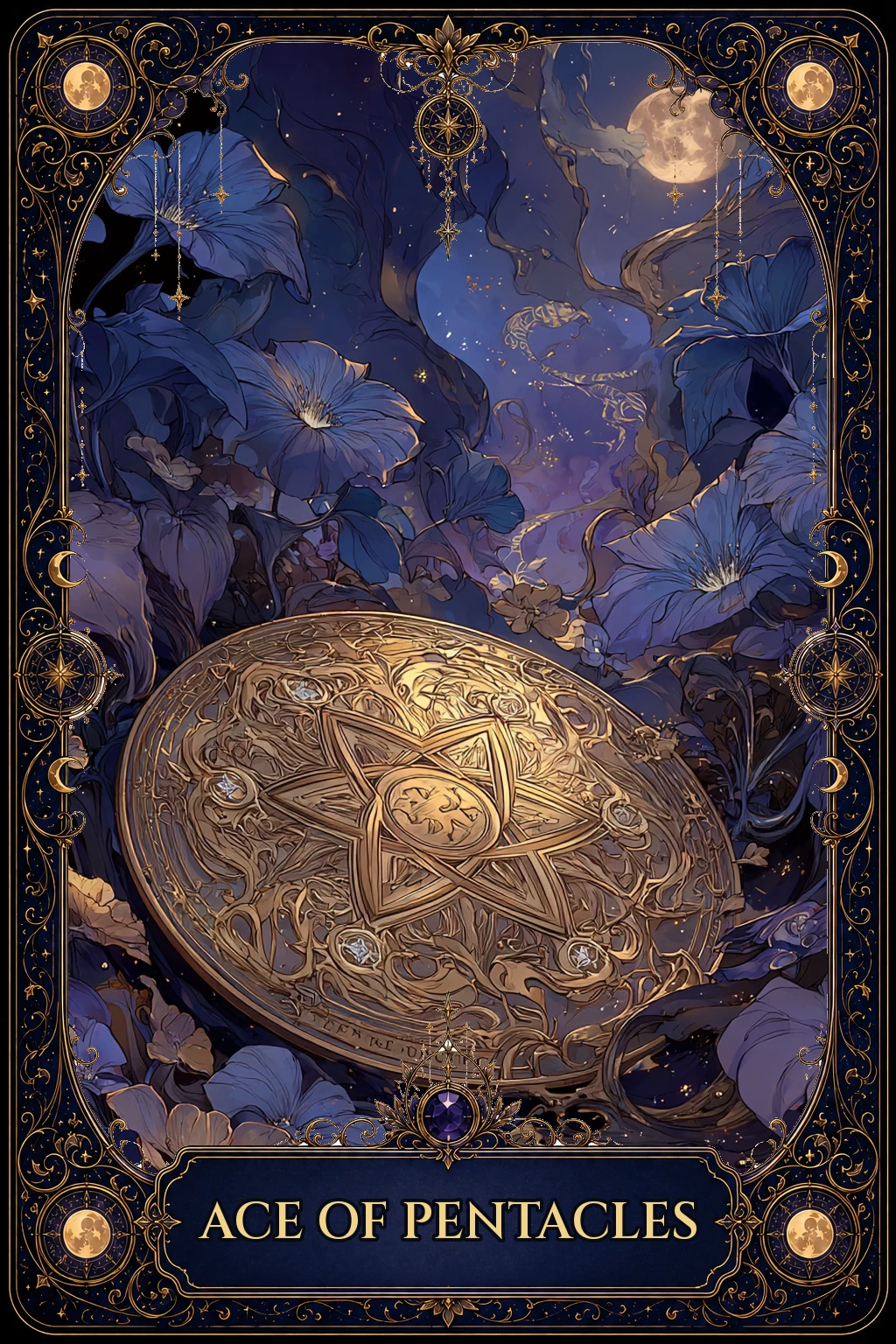 Ace of Pentacles tarot card artwork