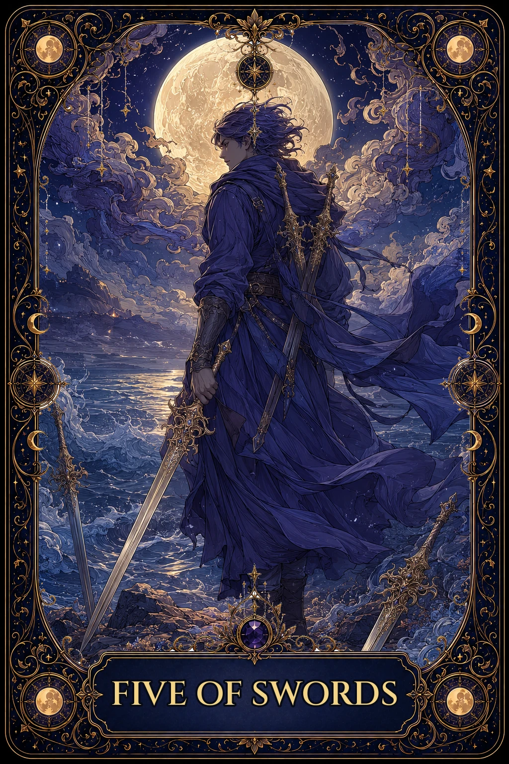 Five of Swords tarot card artwork