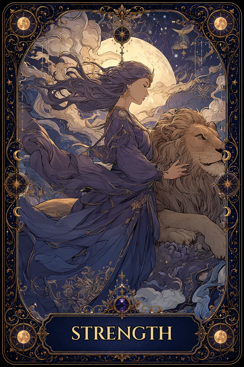 Strength tarot card artwork